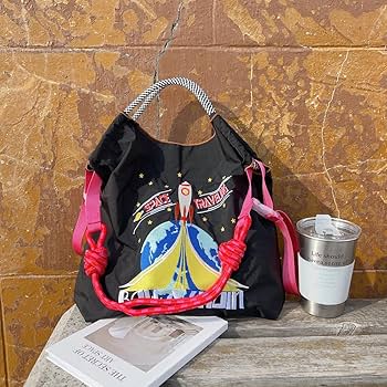 刺繍エコバッグ　黒　ブラック　新品未使用　匿名配送 刺繍 ワッシャーバッグ L アニマル 通販 ワッシャーバック